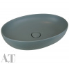Раковина накладная AeT Elite Oval 55 см, цвет: серый матовый L616T0R0V0116