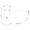 Фото душевой уголок vincea garda 80x80 см vsq-1g800ch
