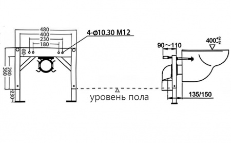 Фото унитаз с инсталляцией abber bequem ac1120s-ac0101p2