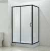 Душевое ограждение BandHours Mike/Side-Glass 810 черный матовый 100x80 см