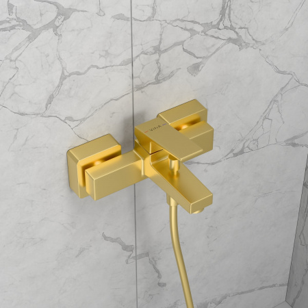 Фото смесители для ванны vitra minimax square a4352025exp цвет золото