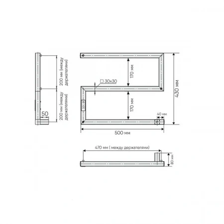 Фото электрический полотенцесушитель indigo sparta 40/50 dgs40-50brrt