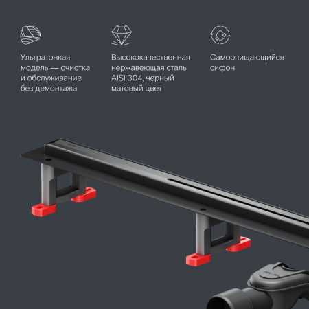 Фото душевой трап am.pm masterflow 100 см w01sc-s11-100-05bm