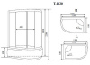 Фото душевая кабина timo т-6620 black r fabric 120x85 см