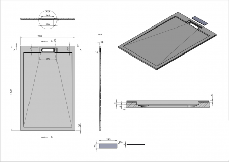 Фото поддон vincea 140x90 см vst-4srl9014w