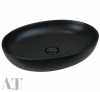 Раковина накладная AeT Elite Oval 55 см, цвет: черный матовый L616T0R0V0105