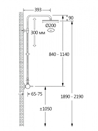 Фото душевая стойка aquame aqm8001cr, цвет : хром