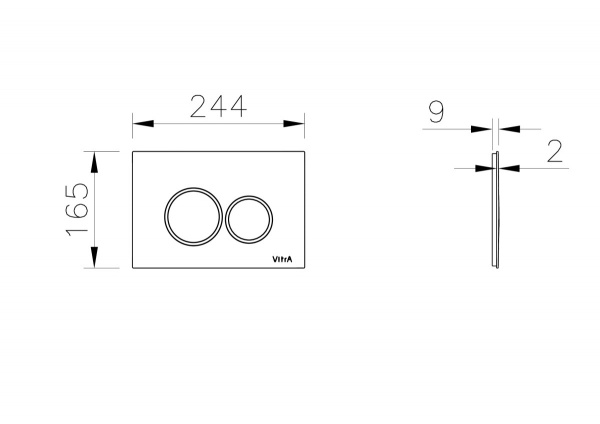 Фото клавиша смыва vitra origin 740-2440