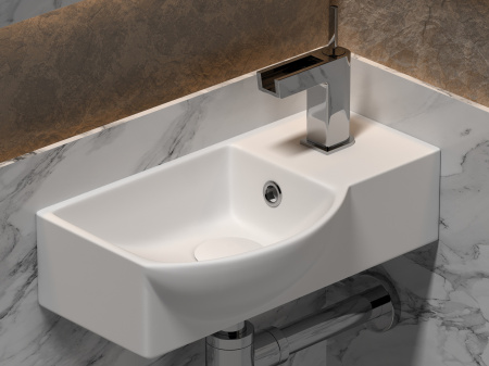Фото раковина подвесная ceramicanova element 40 см, цвет: белый cn6039l