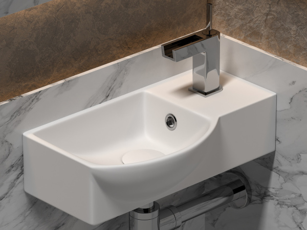 Фото раковина подвесная ceramicanova element 40 см, цвет: белый cn6039l