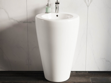 Фото раковина напольная ceramicanova 850 55 см, цвет: белый cn1807
