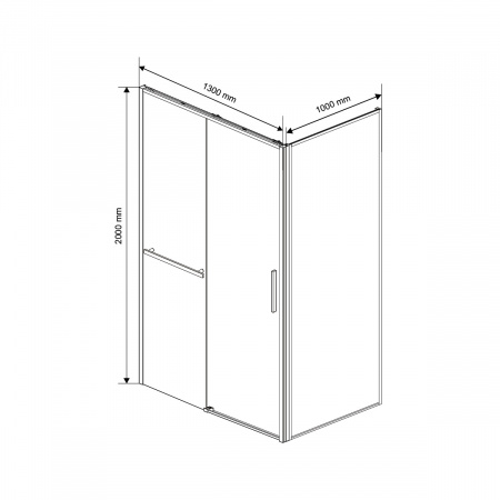 Фото душевое ограждение vincea slim soft 100x130 см  vsr-1ss1013cl