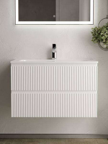 Фото тумба под раковину sancos snob r 80 см, цвет: bianco snr80w