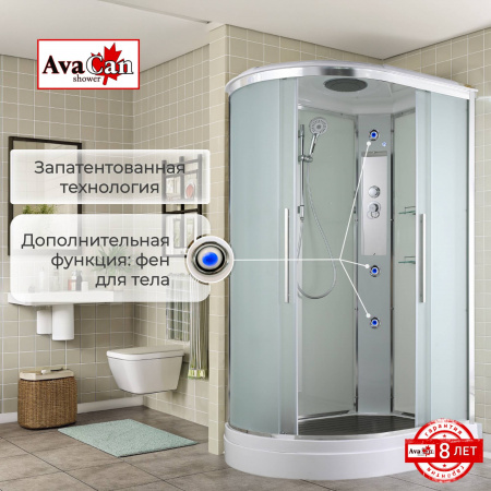 Фото душевая кабина avacan em2812r 120x80 см стандартная