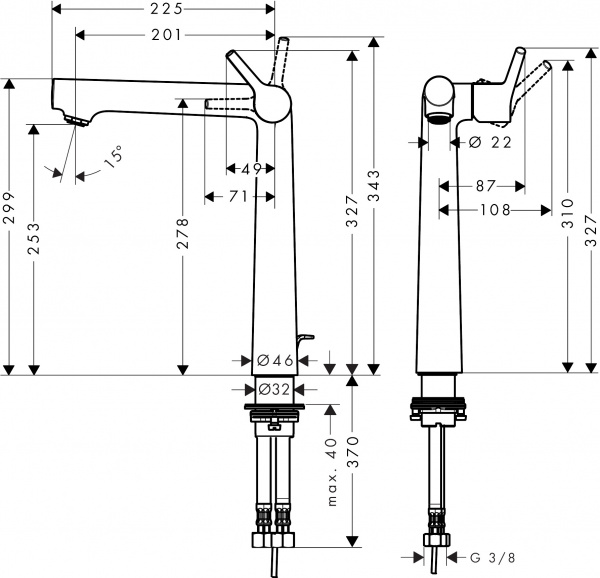 Фото смеситель для раковины hansgrohe talis select s 72115000