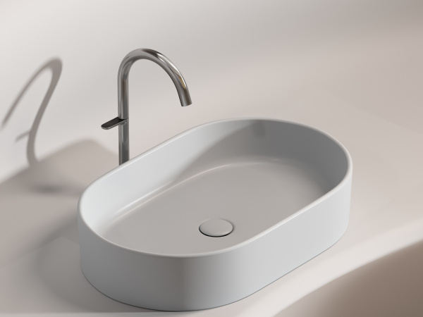 Фото раковина накладная ceramicanova element 60.8 см, цвет: серый cn6048msg