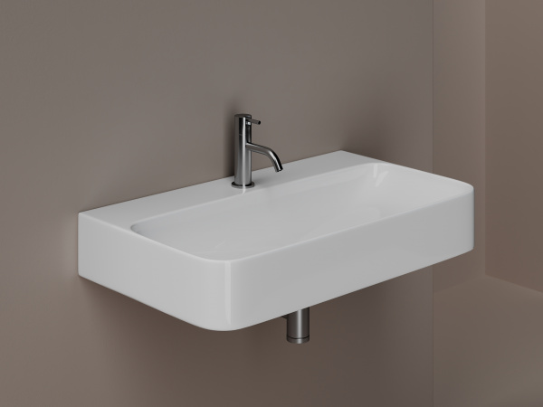 Фото раковина подвесная ceramicanova aura 80 см, цвет: белый cn2006