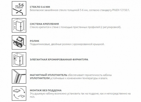 Фото душевая дверь radaway premium plus dwj 140 см 33323-01-01n
