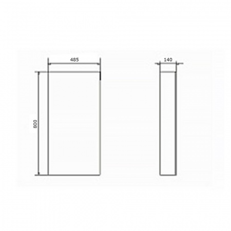 Фото зеркальный шкаф comforty дуэт 50 см 00-00017203