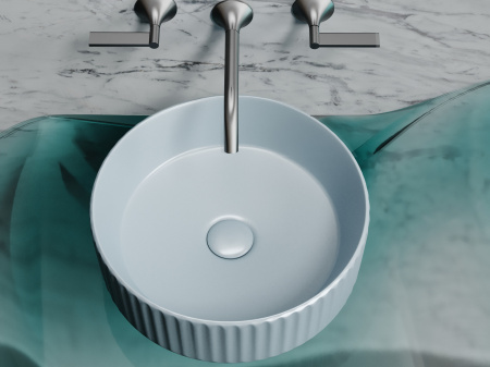 Фото раковина накладная ceramicanova element 36 см, цвет: серый cn6057mhl