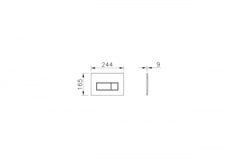 Фото клавиша смыва vitra root square 740-2380