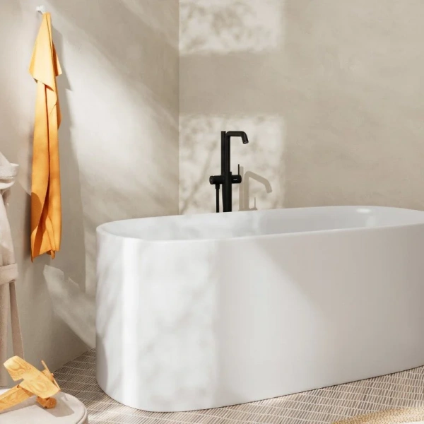Фото напольный смеситель для ванны hansgrohe tecturis s 73440670
