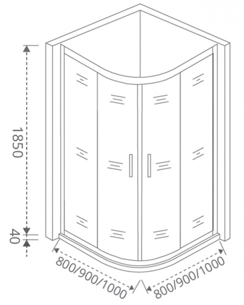 Фото душевое ограждение good door latte r-80-g-we 80 см ла00015