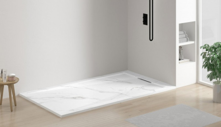 Фото поддон из искуственного камня esbano luxe 120x80 см esp-lm128cb