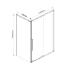 Фото душевое ограждение vincea arno 90x120 см  vsr-1a9012clb