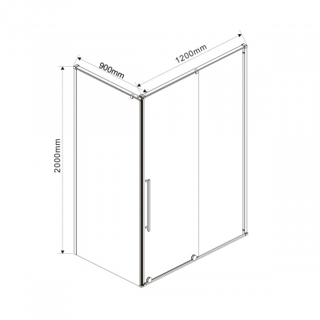 Фото душевое ограждение vincea arno 90x120 см  vsr-1a9012clb
