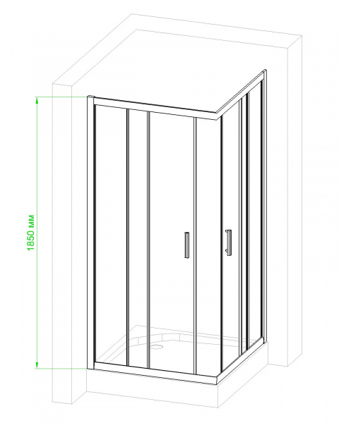 Фото душевое ограждение royal bath hpd rb90hpd-t-ch 90x90 см
