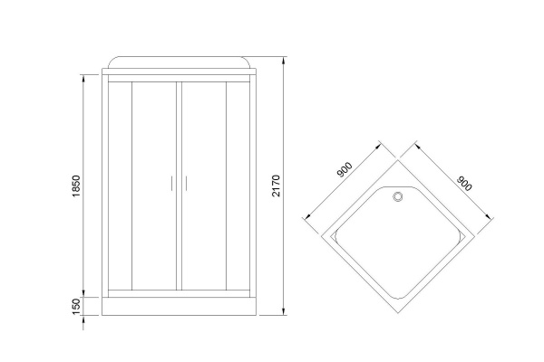 Фото душевая кабина royal bath hp rb80hp1-t 80x80 см