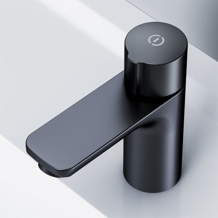 Фото смеситель для раковины am.pm x-joy black edition f85a02522