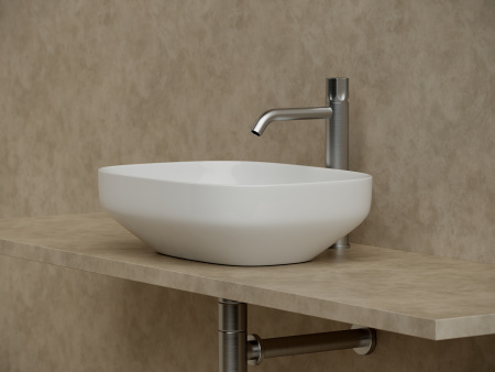 Фото раковина накладная ceramicanova element 50 см, цвет: белый cn5031