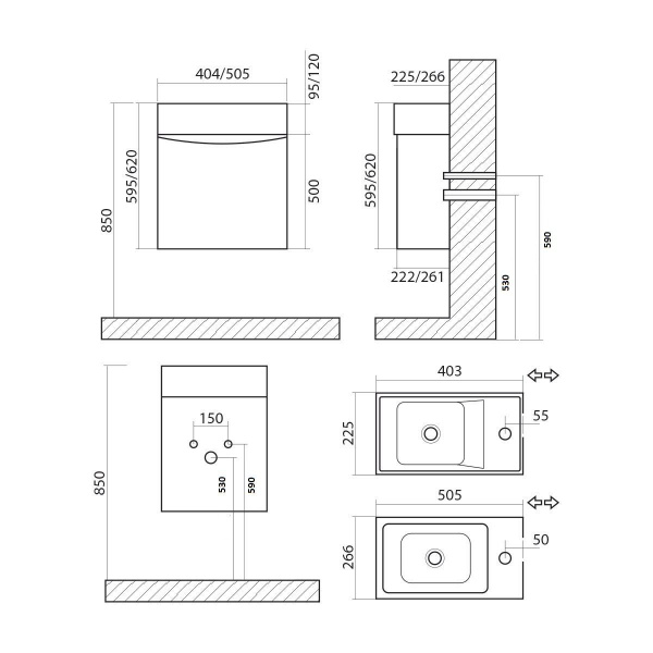 Фото тумба под раковину art&max liberty 40 см liberty-400-1d-so-bl-l