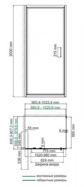 Фото душевое ограждение wasserkraft salm 100x90 см 27i22