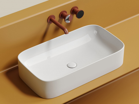 Фото раковина накладная ceramicanova element 70.5 см, цвет: белый cn6054