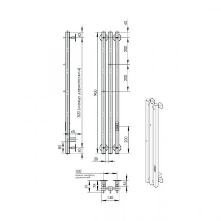 Фото электрический полотенцесушитель indigo style 3 pro 90/13 lspre90-13gfmrt