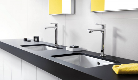 Фото смеситель для раковины hansgrohe metris 31183000