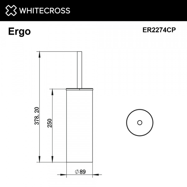 Фото ершик напольный whitecross ergo er2274cp, цвет: медь