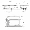 Фото акриловая ванна jacob delafon bain douche malice 160x85 см e6d066l-00 l