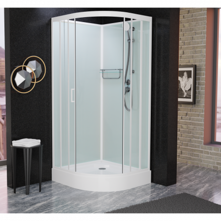 Фото душевая кабина душевая кабина frank f420 white 120x120 см 420020