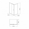 Фото душевое ограждение bandhours mike/side-glass 1014, цвет: черный 100x140 см