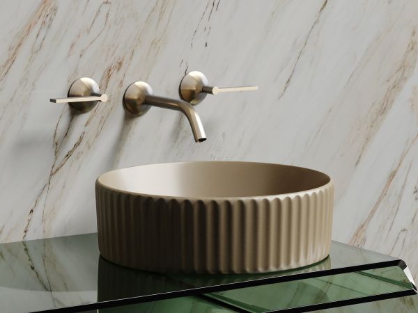 Фото раковина накладная ceramicanova element 36 см, цвет: капучино cn6057mc