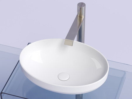 Фото раковина накладная ceramicanova element 50.2 см, цвет: белый cn6056