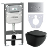Унитаз с инсталляцией Сет 4 в 1 Ceramicanova CN4002MB_1001M_1000