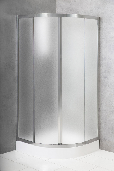 Фото душевое ограждение 	belbagno due 90x90 см due-r-2-90-p-cr