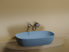 Фото раковина накладная ceramicanova element 60 см, цвет: голубой cn6049ml