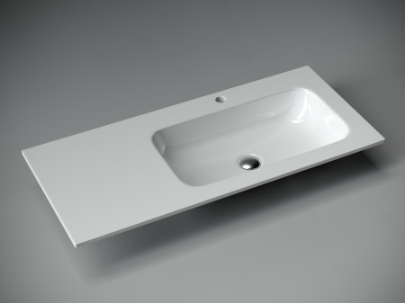 Фото раковина накладная ceramicanova element 101 см, цвет: белый cn7015