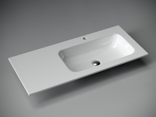Фото раковина накладная ceramicanova element 101 см, цвет: белый cn7015